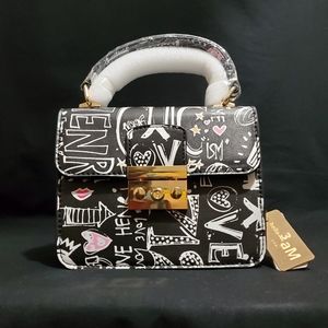 Blk Graffiti Clutch